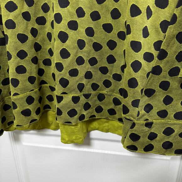 Habitat Clothes To Live In Top Lime Dot Long Sleeves Tunic Women’s XL Artsy - Picture 6 of 14
